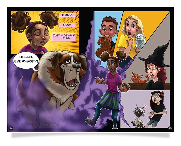 Unfamiliar graphic novel full colour illustration panel
