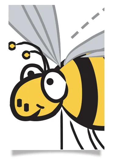 Simple illustration of a bumble bee
